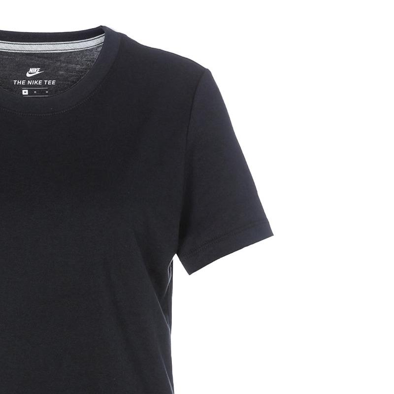 Nike Solid Color Pullover Crew Neck Short Sleeve T-Shirt Women Tops Black CD2605-010