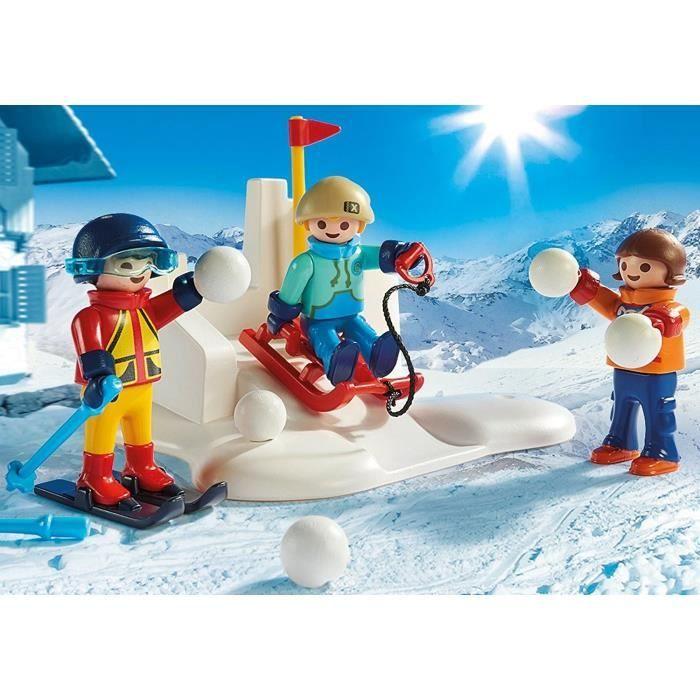 PLAYMOBIL - Family Fun - Children with Snowballs - 30 Pieces - From 4 Years - Plastic