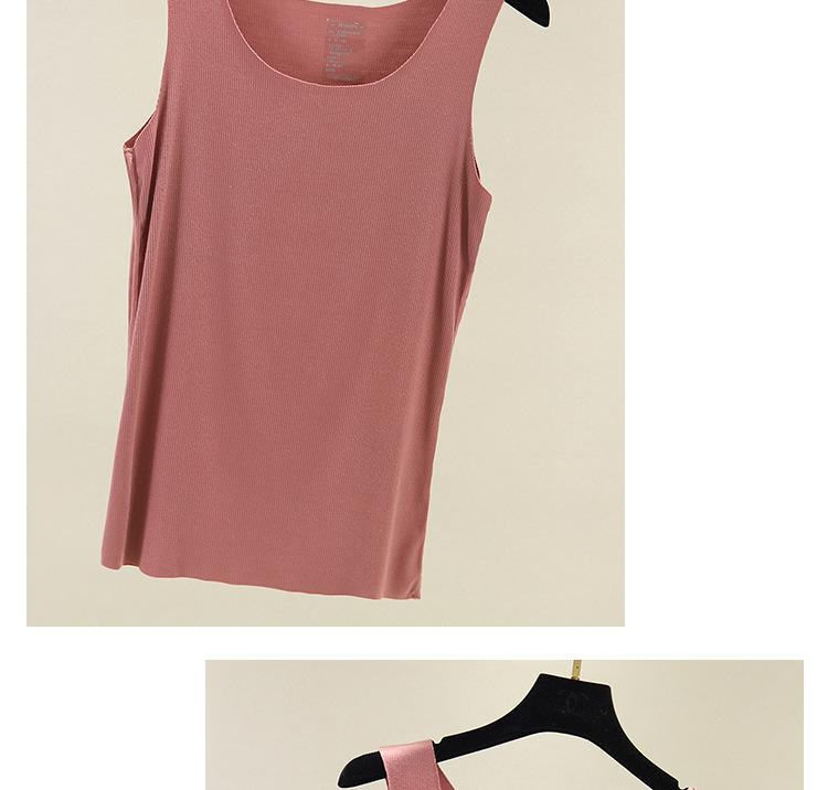Korean Ribbed Cotton Seamless Tank Top - Women's Plus Size Round Neck Base Layer