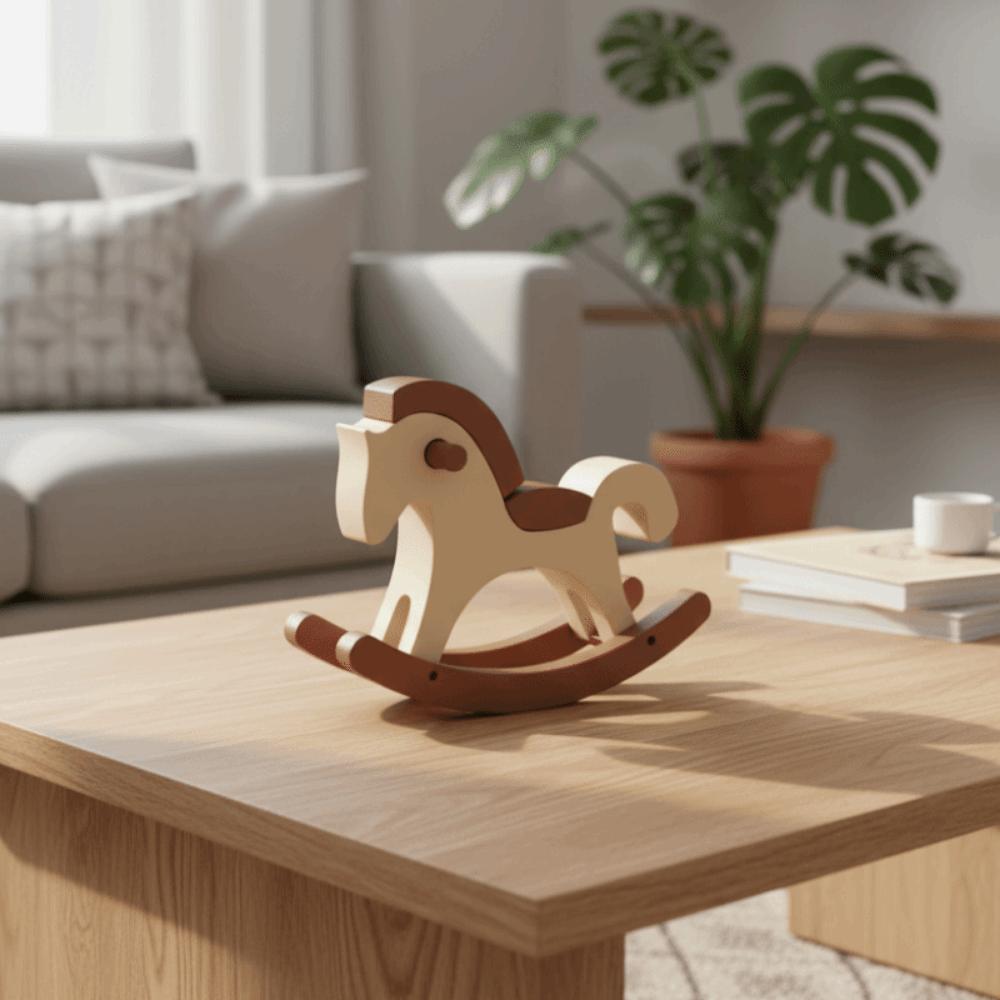 Chinese Style 3D Printed Pony Ornament Funny Zodiac Figurine  Collector Item