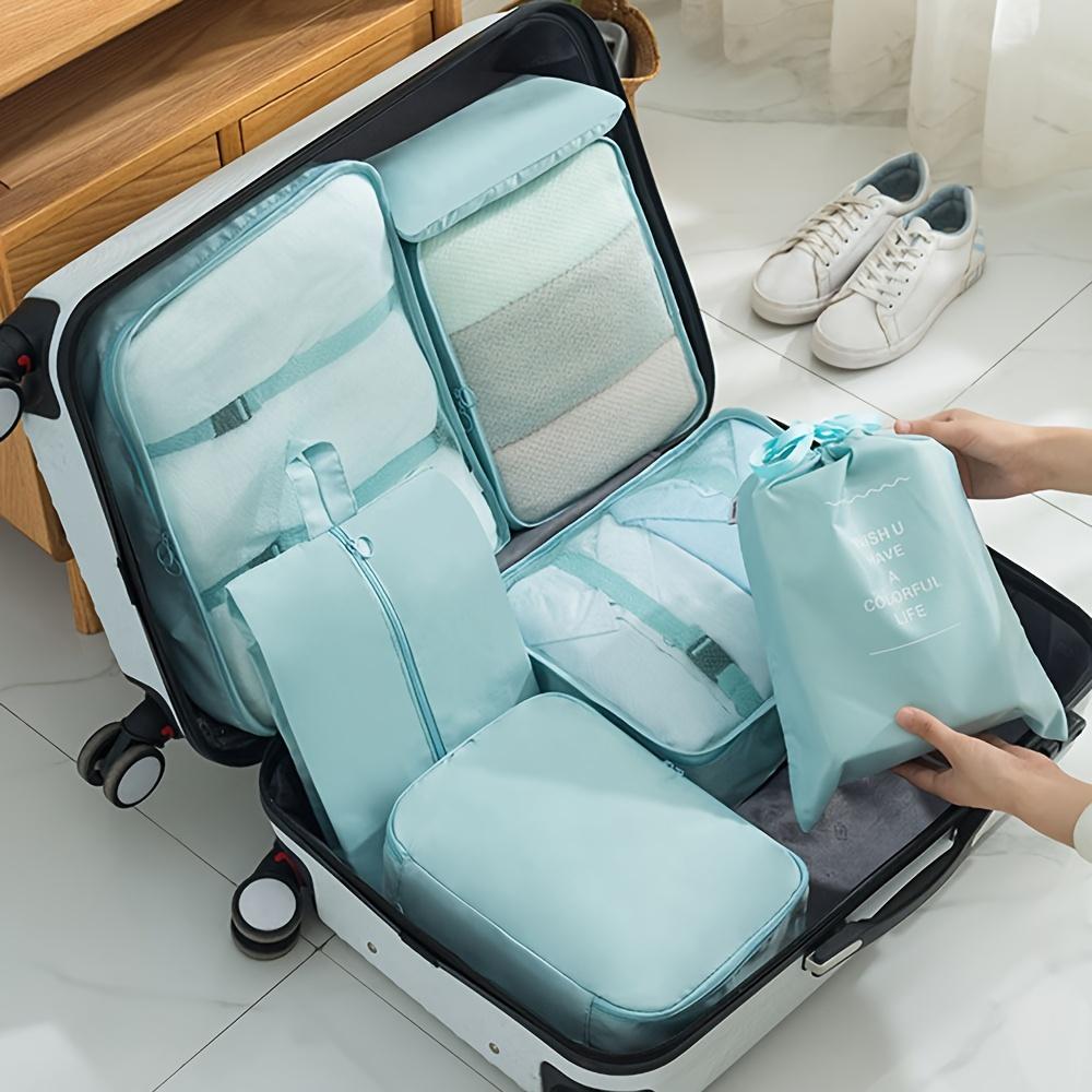 7Pcs Travel Essential Storage Bag Set,Beach Vacation Essentials Accessories,Suitcase Organizer Bags for Luggage