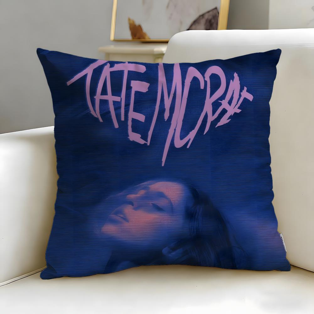 popular singer Tate McRae Cushion Cover Soft EasyWash Pillow Case Versatile for Couch Bed Travel and Office