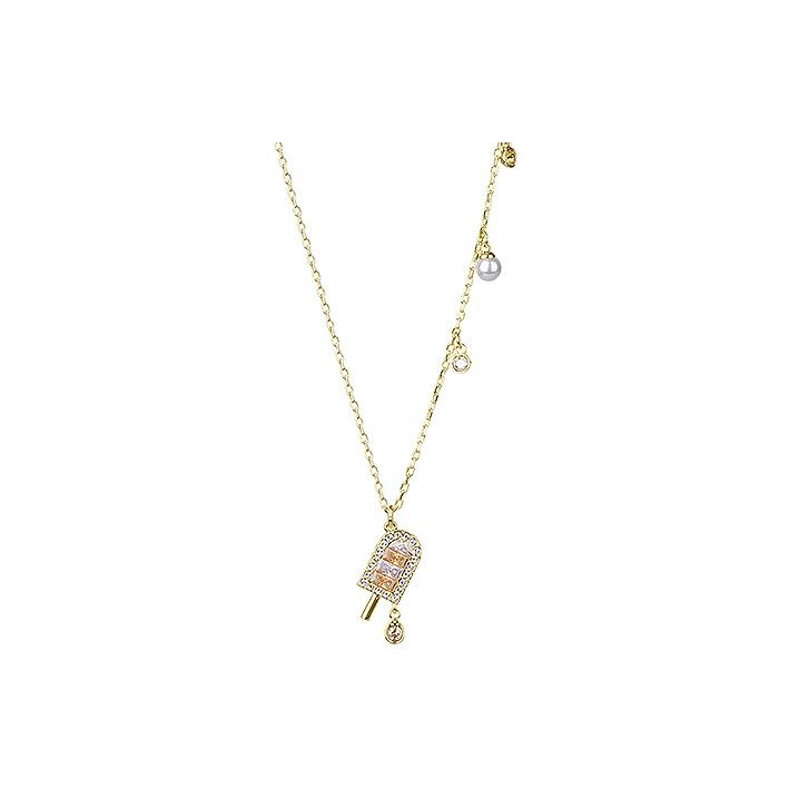 

Swarovski Ice Cream Necklace Women necklace Gold 5465294 Box+Shopping Bag (Random Color)