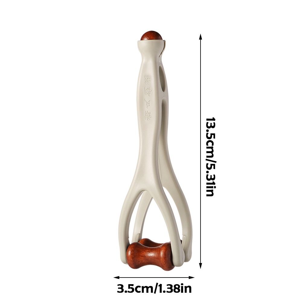 Solid Wood Finger Massage Roller with 360° Rollers Clip Design Finger Massager Acupressure Stick for Hand Meridian Relief