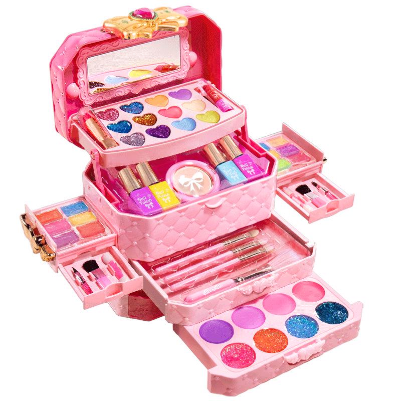 Children's Music Cosmetic Suitcase Toy Set - Little Princess Makeup & Nail Polish Gift