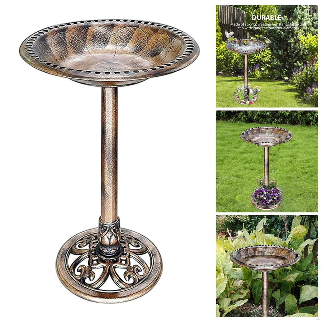Stile Fontanella per Uccelli Rustica Decorazione da Terra Fontanelle Leggere per Giardino Balcone Patio Cortile