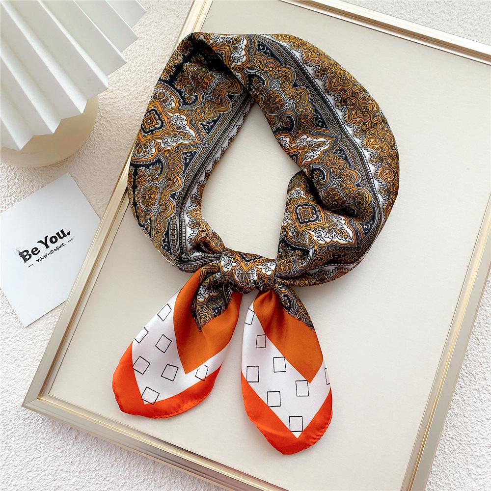 70 Silk Square Scarves for Women - Fashionable Lightweight Neck Protection for Spring, Summer, Autumn. Perfect for Matching Shirts & Ideal for Moms.