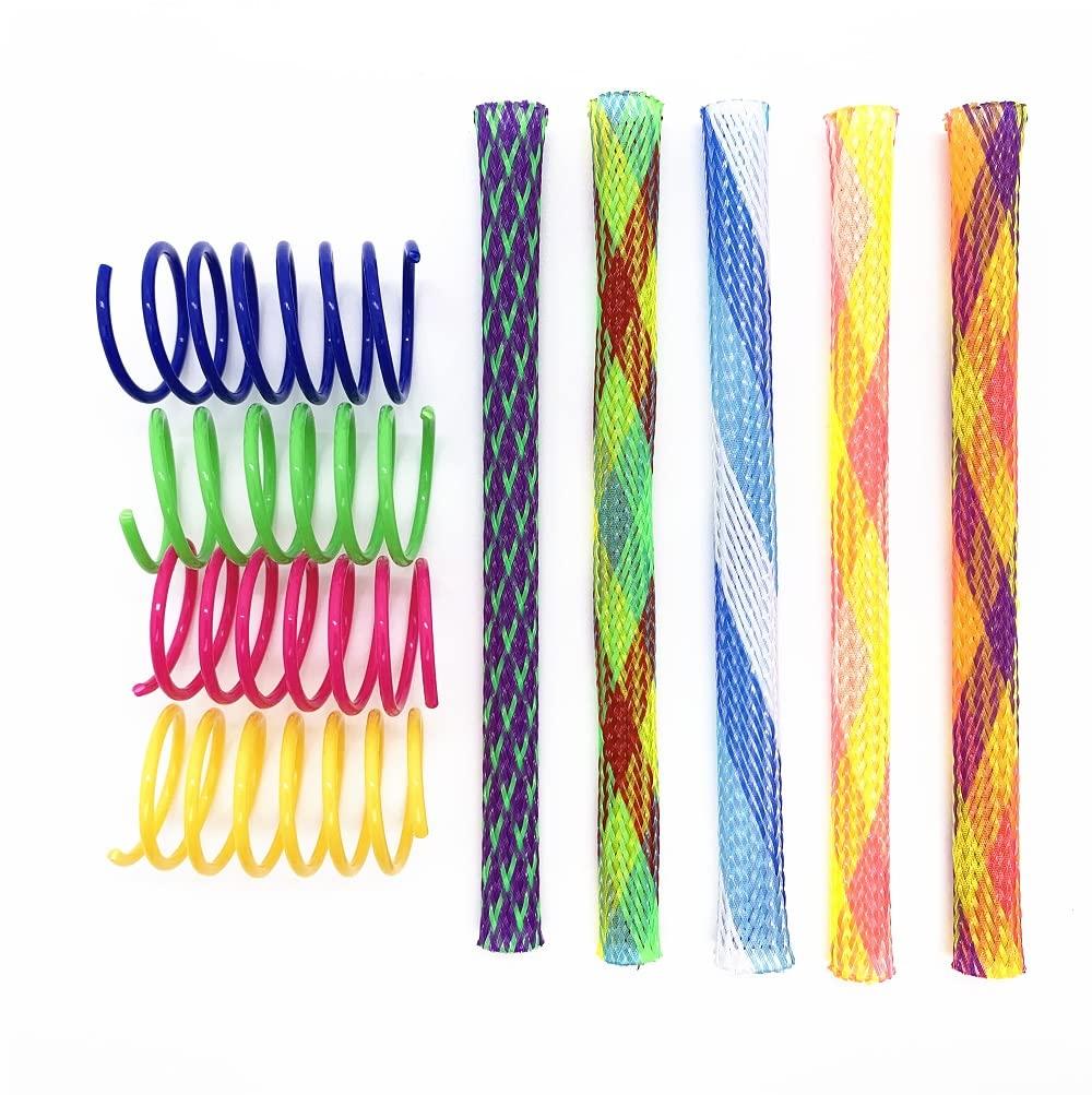 

Set of 9 Cat Toys, Tube Springs, Pet Supplies, Exercise, Stress Relief, Collapsible Springs, Cat Toys, Bouncy Toys, Kitten Toys