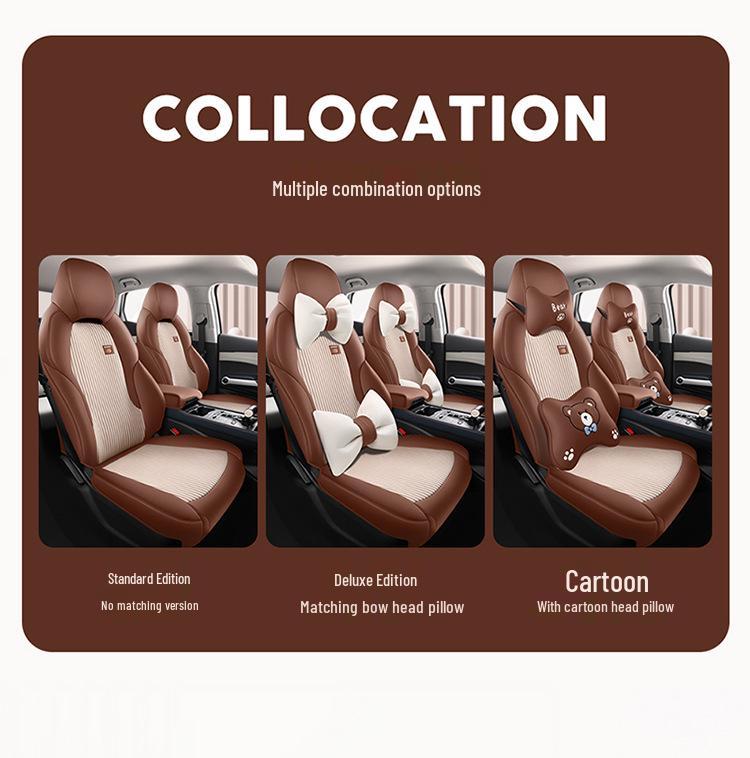BYD Yuan Plus Cartoon Car Seat Cushion - New Model for All Seasons