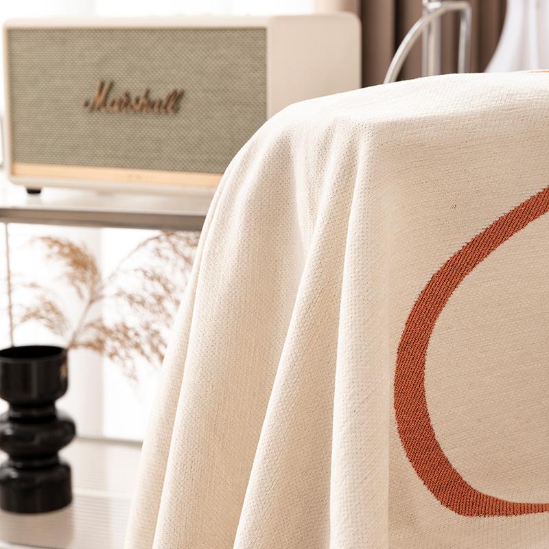Bohemia Sofa Blanket with Tassel Chenille Fabric Anti-cat Scratch Sofa Slipcovers Universal Armchair Blanket Picnic Mat