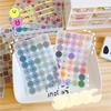 6 Sheets, Cute Expression Cartoon Doodle Cup Round Sticker, Multicolor Smile Face Gift Decoration Hand Account Sticker, Korean