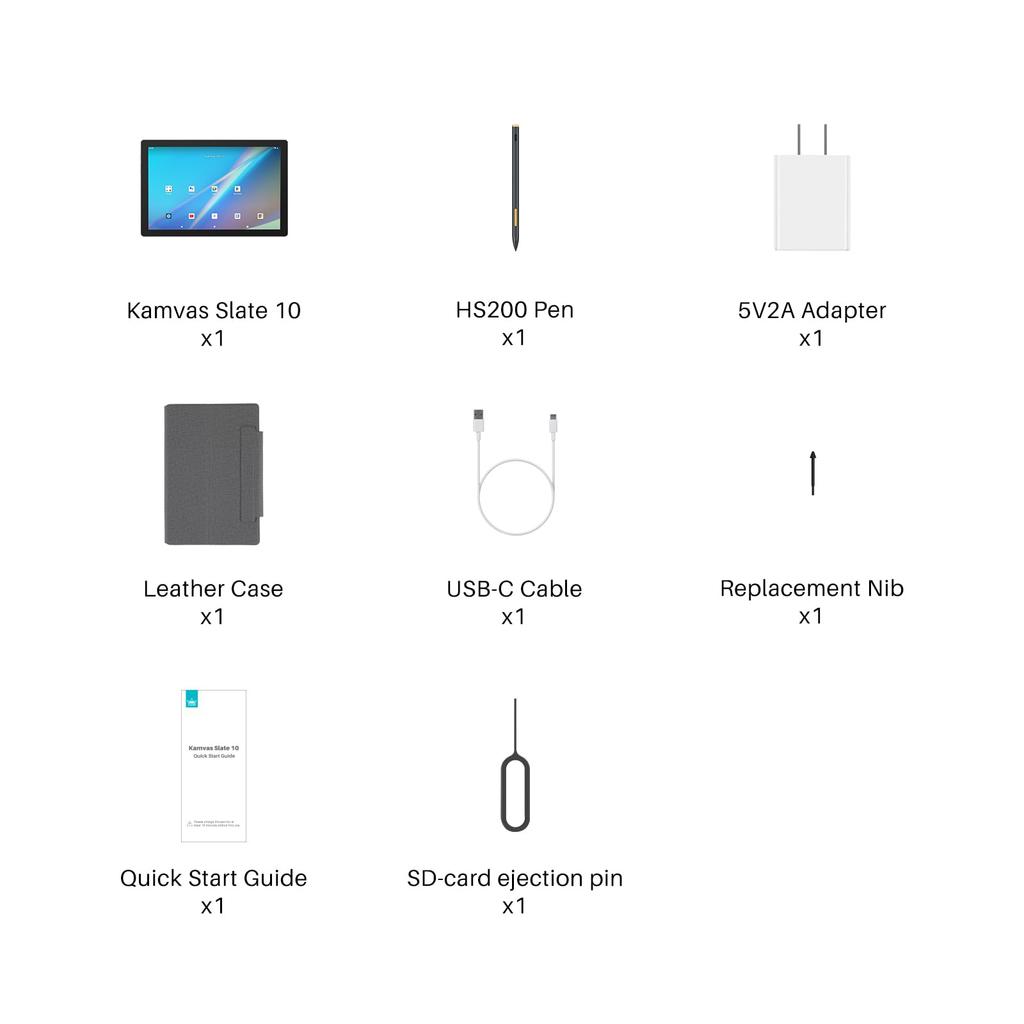 HUION Kamvas Slate 10 WUXGA X Android 13 with 8GB LPDDR4 X 128GB 512GB TF Card 6000mAh 5MP and 13MP Dual GMS and Japanese Instruction Manual Tablet,