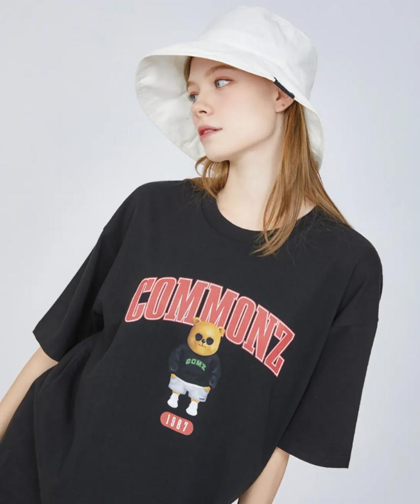 COMMONZ 1987 Bear Short Sleeve T-Shirt_Black