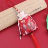 Floral Canvas Ethnic Flower Handbag Mini Coin Purse Chinese Style Sachet Bag  Bedroom Decoration