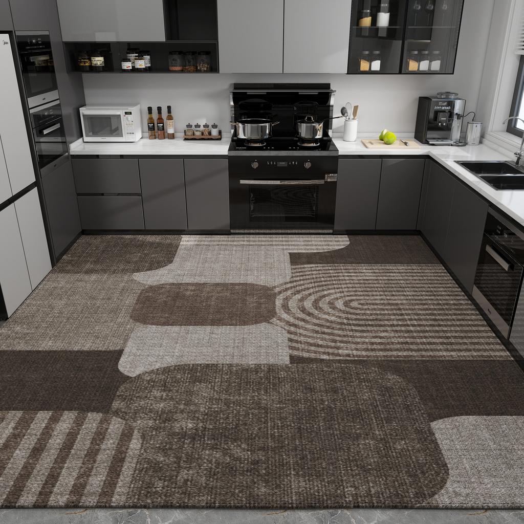Kitchen Floor Mat Simple and Dirt-resistant Carpet Home Decoration Anti-slip Foot Mats Wear-resistant Large Size Mats