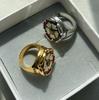 Gilt Copper Cloisonné Enamel Tudor Rose Ring Inspired by Empress Dowager Cixi's Vintage Style
