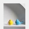 1/2pcs Yellow/Blue Ceramic Birds 5.1*3.1 Inch Mini Bird Home Decoration  Garden