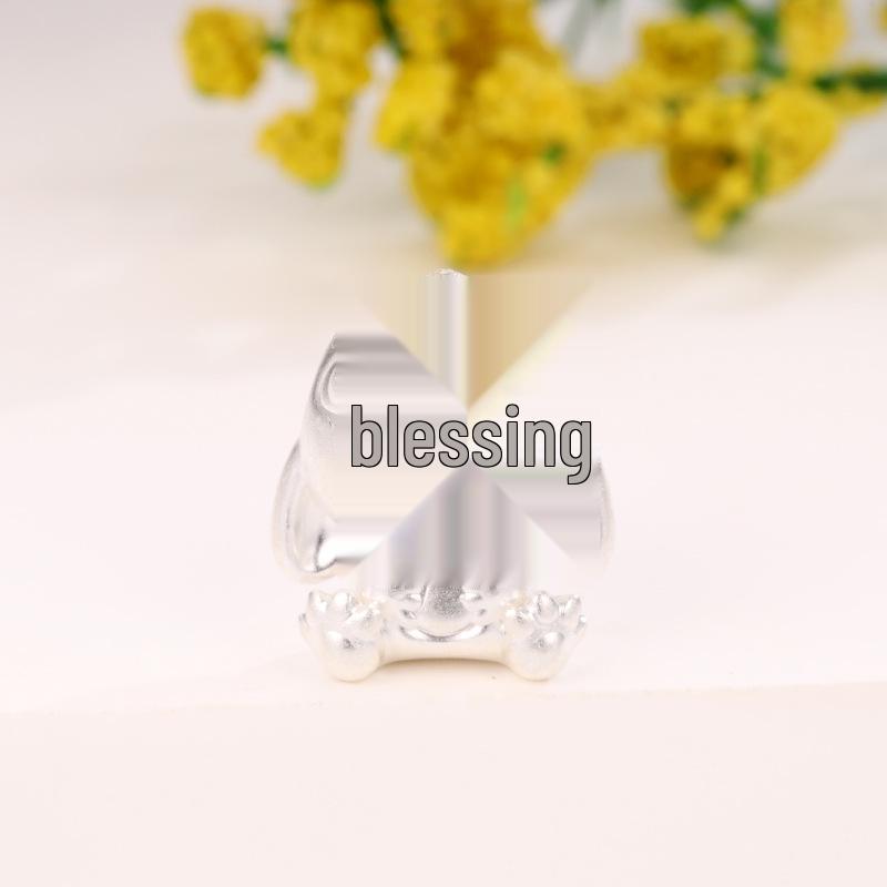 Sterling Silver 999 Crayon Shin-chan Lucky Bead DIY Jewelry Accessory
