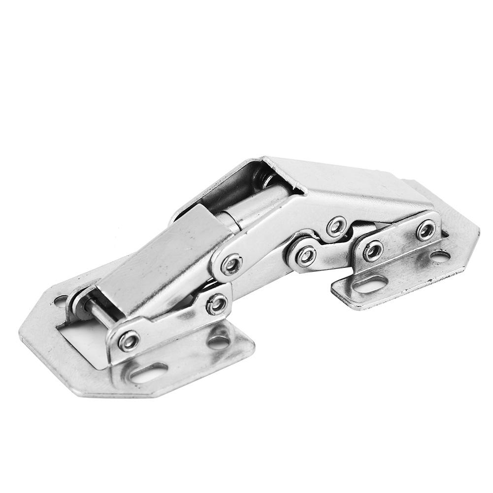 10Pcs Cold Rolled Steel Bridge Shape Punch Cabinet Door Furniture Hinge #1
