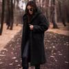 New Arrival Autumn Winter Long Sleeve Wool Blend Coat for Women