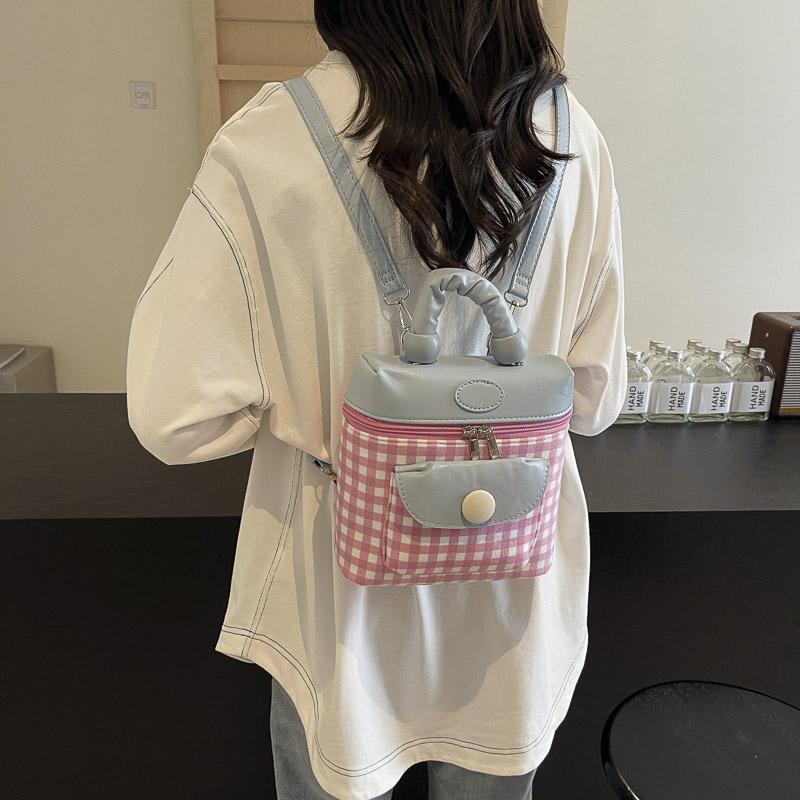 Fashionable Women's PU Leather Backpack Versatile 2-Way Shoulder Bag for Commuting School and Travel