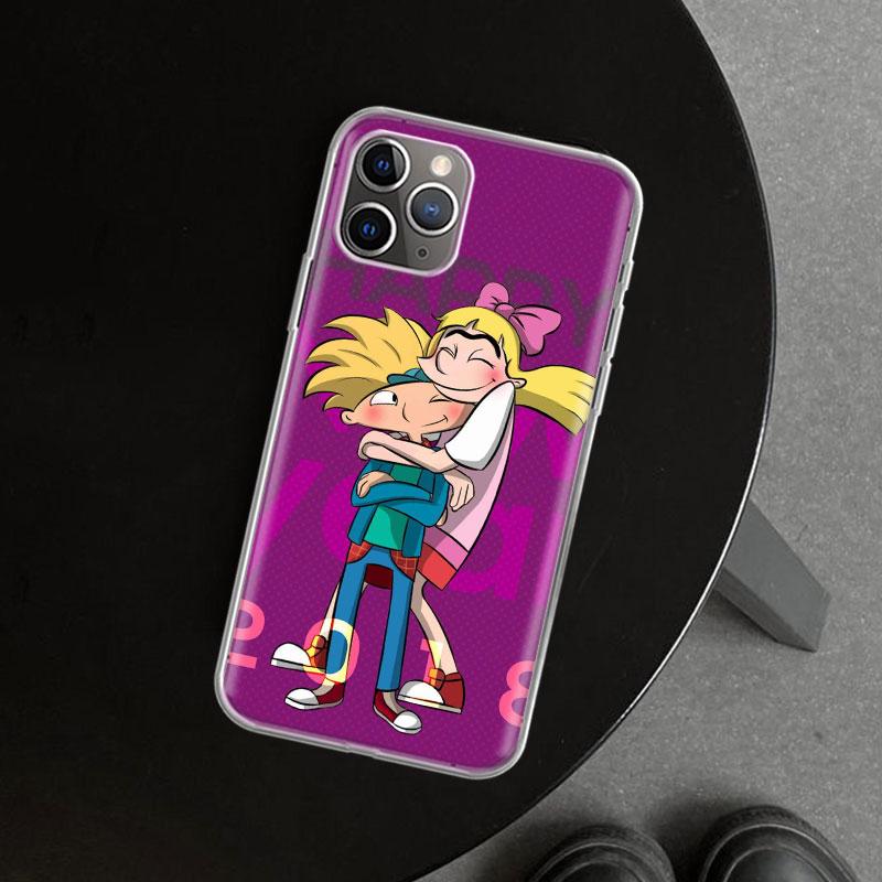 Hey Arnold Helga Cute Funny Cartoon Phone Case Cover For iPhone 11 12 13 Mini 14 15 Plus 16 Pro Max 17 Air 7 8 + SE Art Customiz