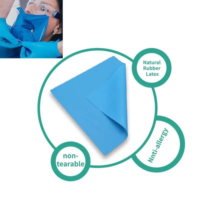 Non Sterile High Quality Dental Dam Natural Rubber Latex Dam Nnti-allergy 52pcs 5“x5” / 36pcs 6"x6" Oral Care Materials