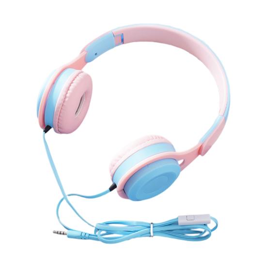 Children Wired Headphone Mega Bass HD-compatible Stereo Surround Call High Performance Folding Student