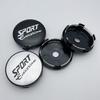 4pcs 60MM Sport Logo Emblem Car Wheel Center Caps Car Accessories for Wheel Hub Centre Cover Auto Rim Hubcaps Black/Silver Cap