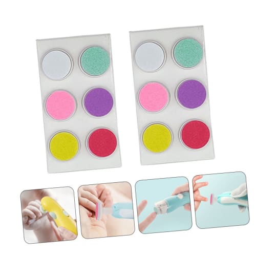 FOMIYES 12 Grinding Heads, Nail Kit, Baby Nail Clipper Refill Pads, Toddler Suit, Electric Nail File, Toddler Nail Tool, Nail Grinder Heads, Sandpaper