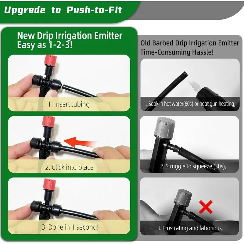 5/50PCS Spiked Dripper Sprinkler 8 Hole Drop Emitter All Round Scattering Sprinkler Garden Flower Watering Irrigation Supplies