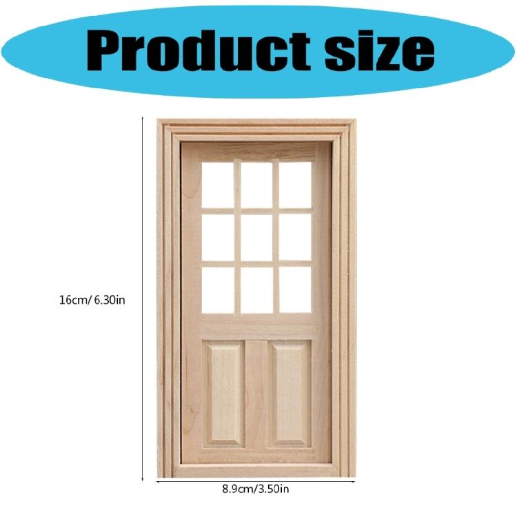 Antique Styles Miniature Door For Doll House Decoration Wood Furniture Door Figurine For 1/12 Model Craft Project Supply