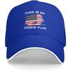 This Is My Pride Flag Distressed American Flag Baseball Cap Adult Patriotic Adjustable Dad Hat