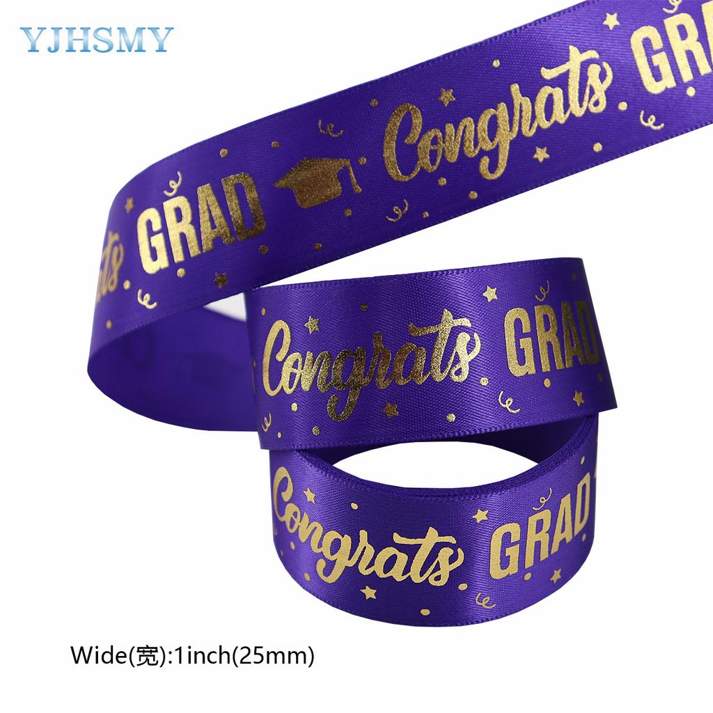 Ribbon Bronzing Congrats On Graduation Ribbons Congratulations Congrats Grad Decorative Ribbon Gift Wrapping