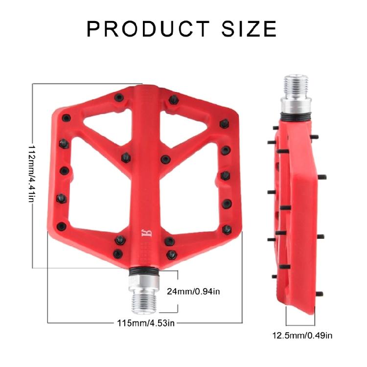 Mountain Bikes Pedals Light Weight Bicycles Pedals Nonslip Pedals Footboards Flat Platform Sealed Bearing 9/16In Thread