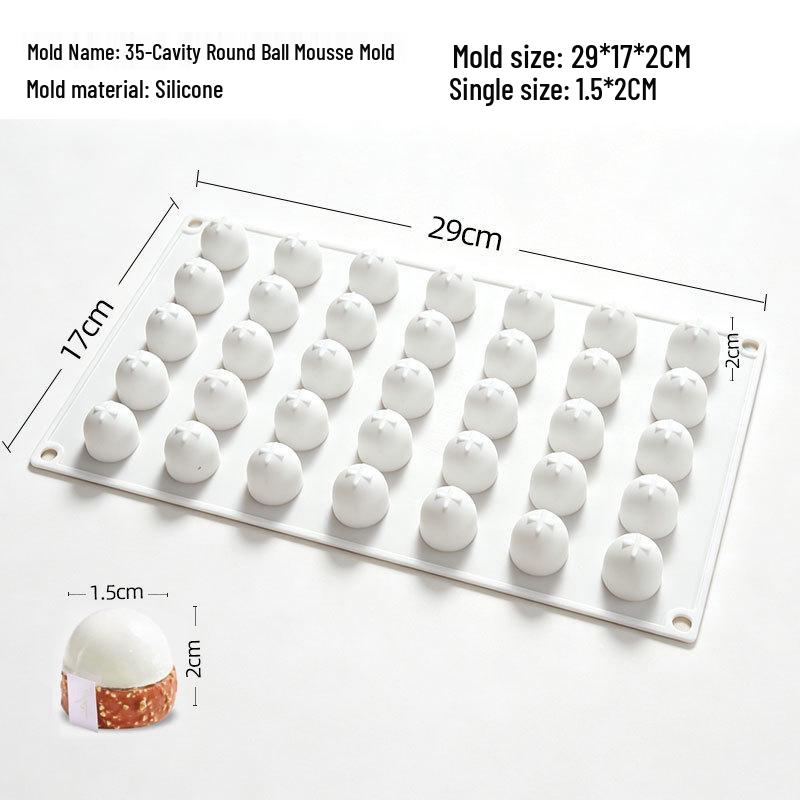 Handmade Silicone 3D Mousse and Chocolate Mold for Round Desserts, Available In Small and Large Sizes