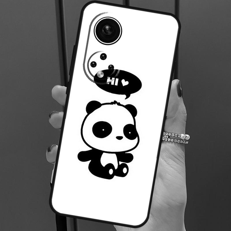 Cute Cartoon Panda Case For Honor X8b X9b 90 70 50 Magic 5 Pro Magic 6 Lite X6 X7 X8 X9 X6a X7a X8a X9a Cover