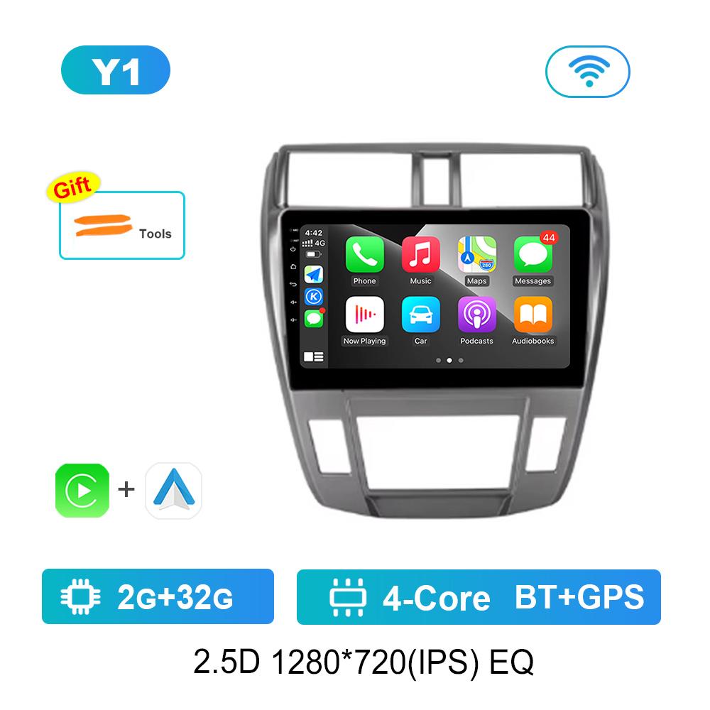 For Honda City 2008 - 2013 Android System Car Video Multimedia Player GPS 10.1 Inch 2.5D Screen  DSP Stereo 4G WiFi GPS Navi