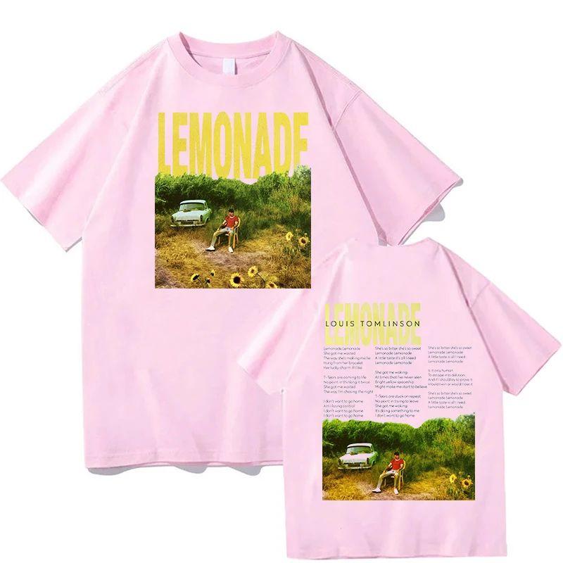 Vintage Fashion Hip Hop Oversized Cotton T-shirts Louis Tomlinson Lemonade Tour 2025 Merch T Shirts Men's Women Rock Streetwear