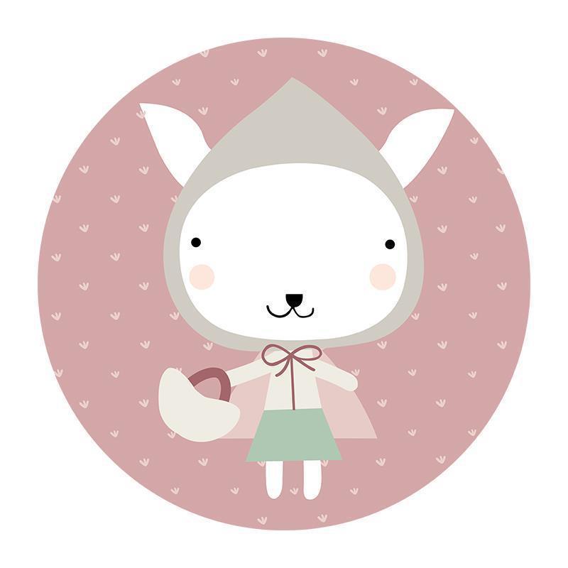 Cartoon Animal Children's Room Rug - Thickened Imitation Cashmere Floor Mat, Cute Game/Bedside Rug