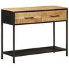 Console Table 100x35x76 cm Solid Mango Wood and Iron