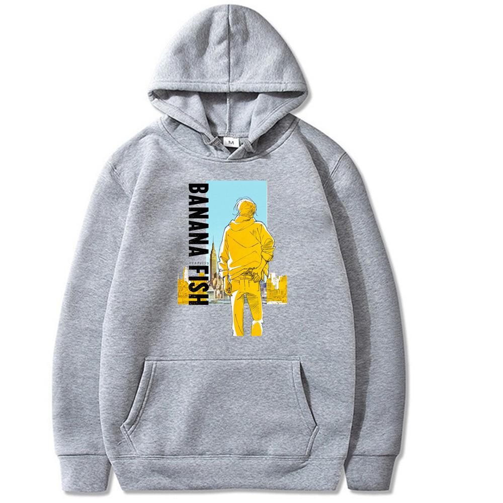Banana Fish Autunm Winter Printed Men Hoodie Brand Hoody Y2K Clothes Vintage Fashion Casual Unisex Long Sleeve Pullovers