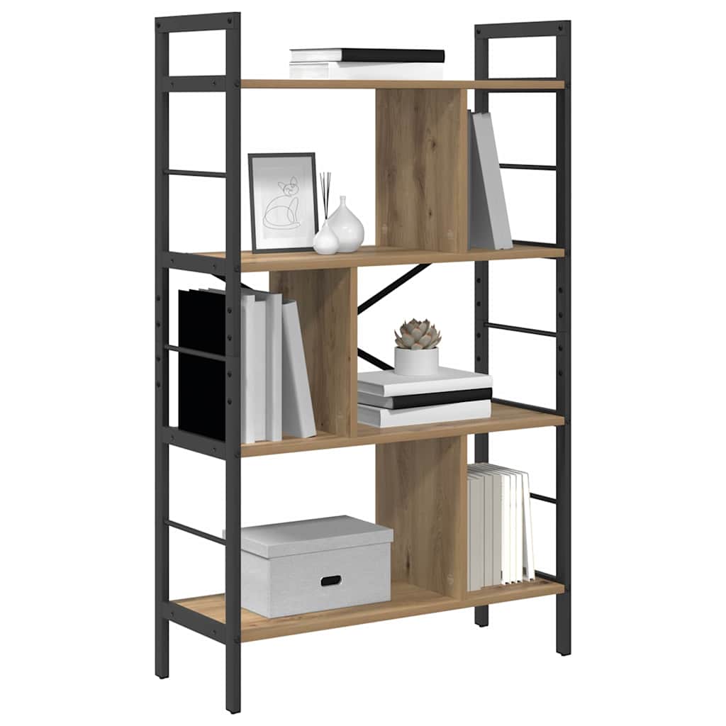 Artisan Oak Bookshelf 75 x 30 x 123.5 cm Particleboard