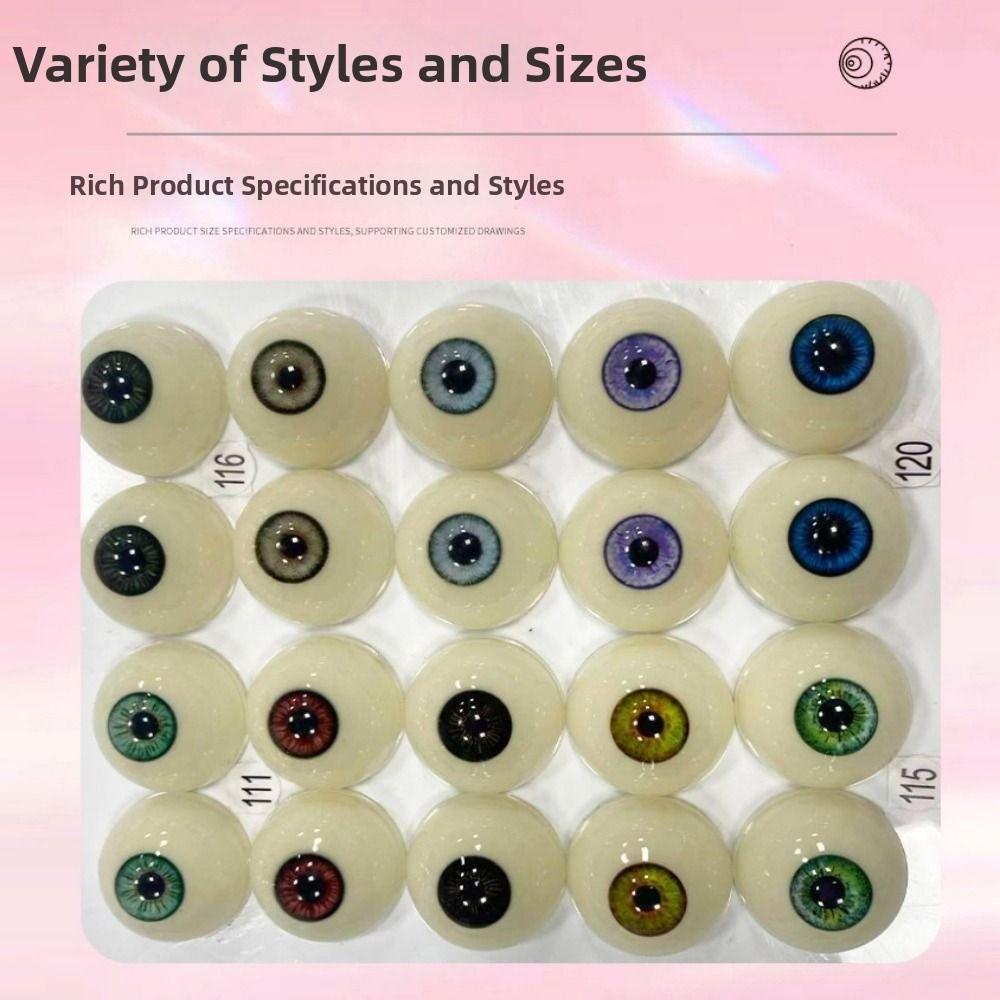 1pair 20mm Acrylic Fake Eyes Eyeballs 10 Styles DIY Doll Making Crafts For BJD Doll
