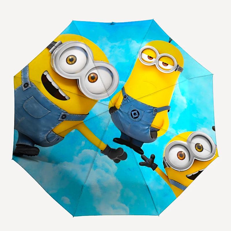 

1pc Minions Automatic Opening/closing Umbrella, Windproof, Foldable Sunshade, Perfect Gift for Friends, Durable Handle yy250815101