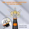 Multi-angle Ratchet Screwdriver Household Screwdriver Bidirectional Ratchet Screwdriver Portable Multifunctional Repair Tools