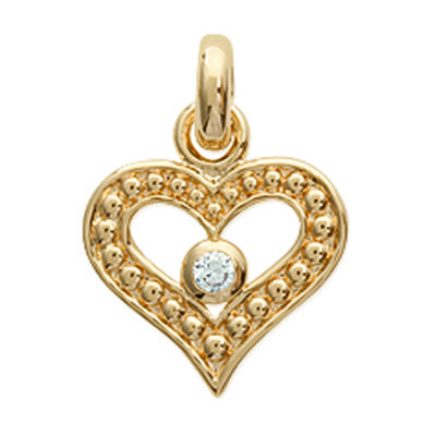 [K1420] - Přívěsek pozlacený 'Love' bílé zlato - 12x14 mm