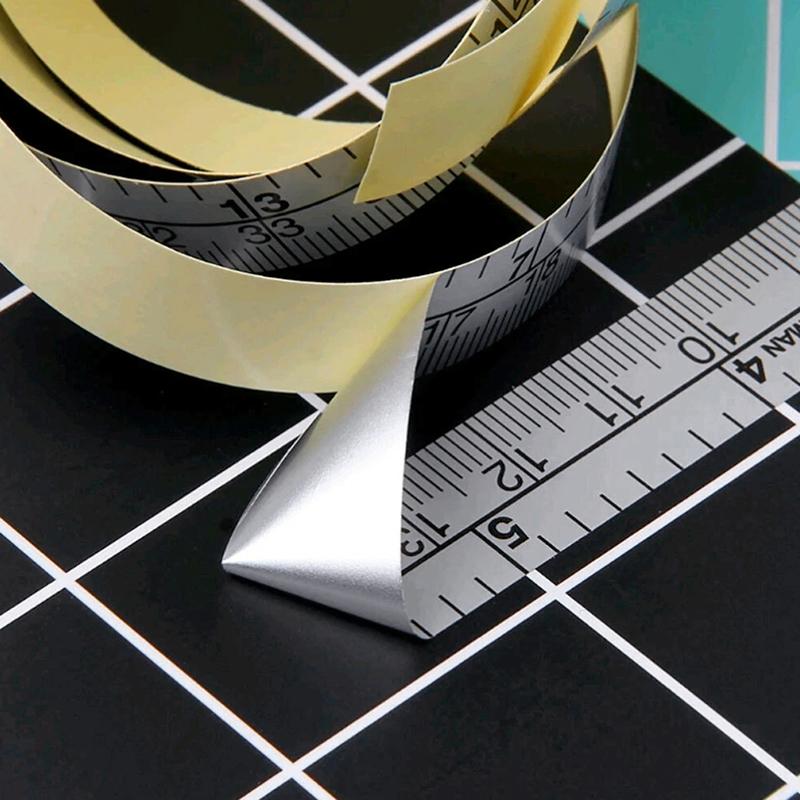1Roll Measurement Tools Double Scale Sewing Machines Sticker Soft Sewing Table Measuring Flexible Ruler Self Adhesive DIY 150CM