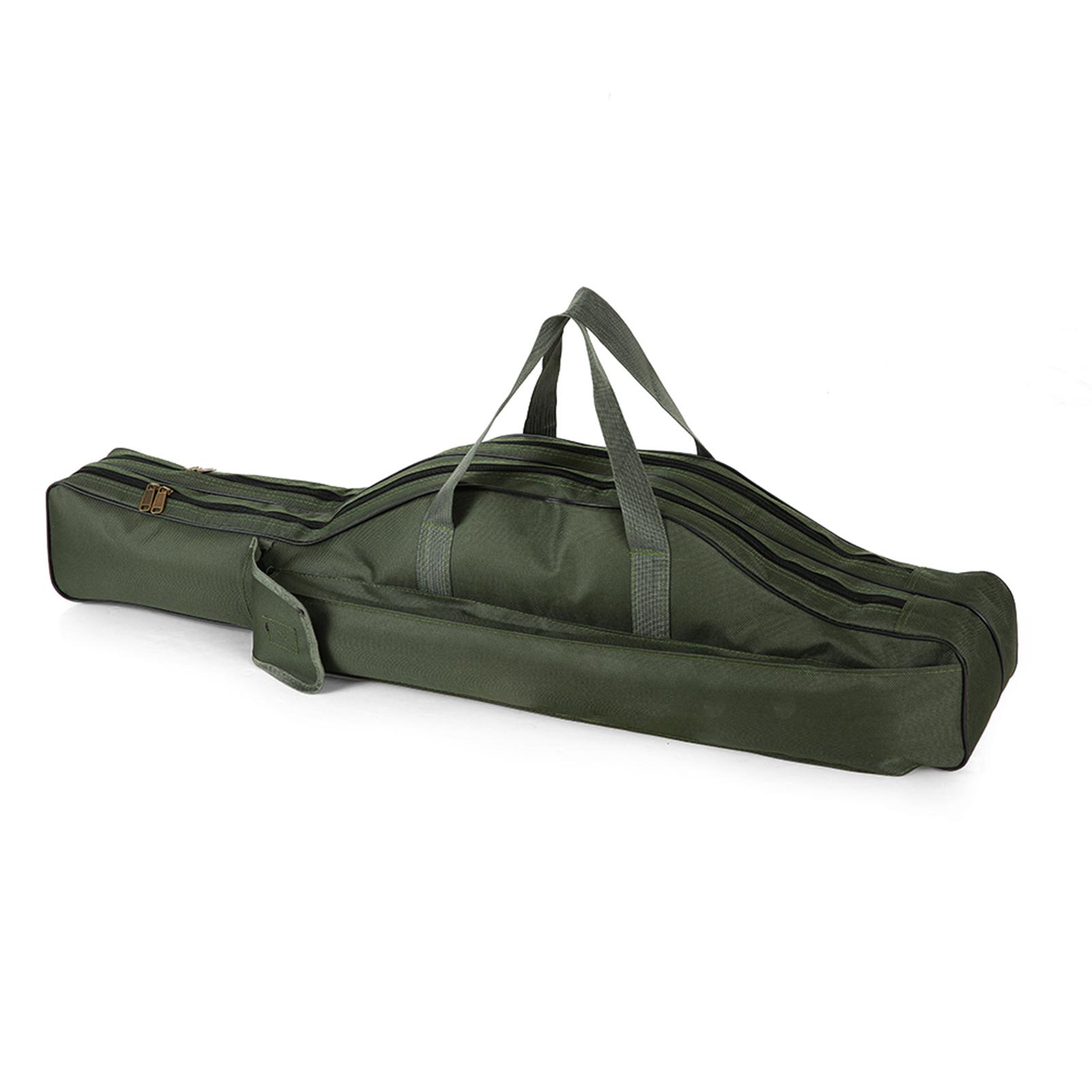 100cm 150cm Foldable Multi purpose Fishing Bags Fishing Rod Bags Zipped Bags Case Fishing Tackle Bags Storage Bags colore verde militare