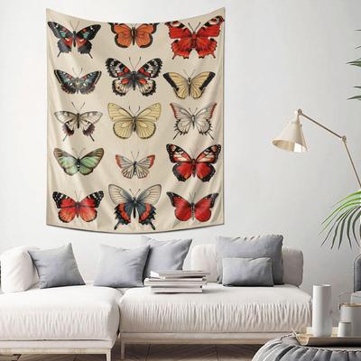 Wall Hanging Tapestry  Butterfly Pattern Wall Hanging Cloth Tapestry